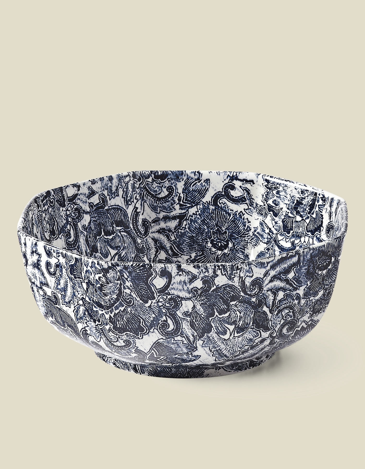 Faded Peony Octagonal Bowl