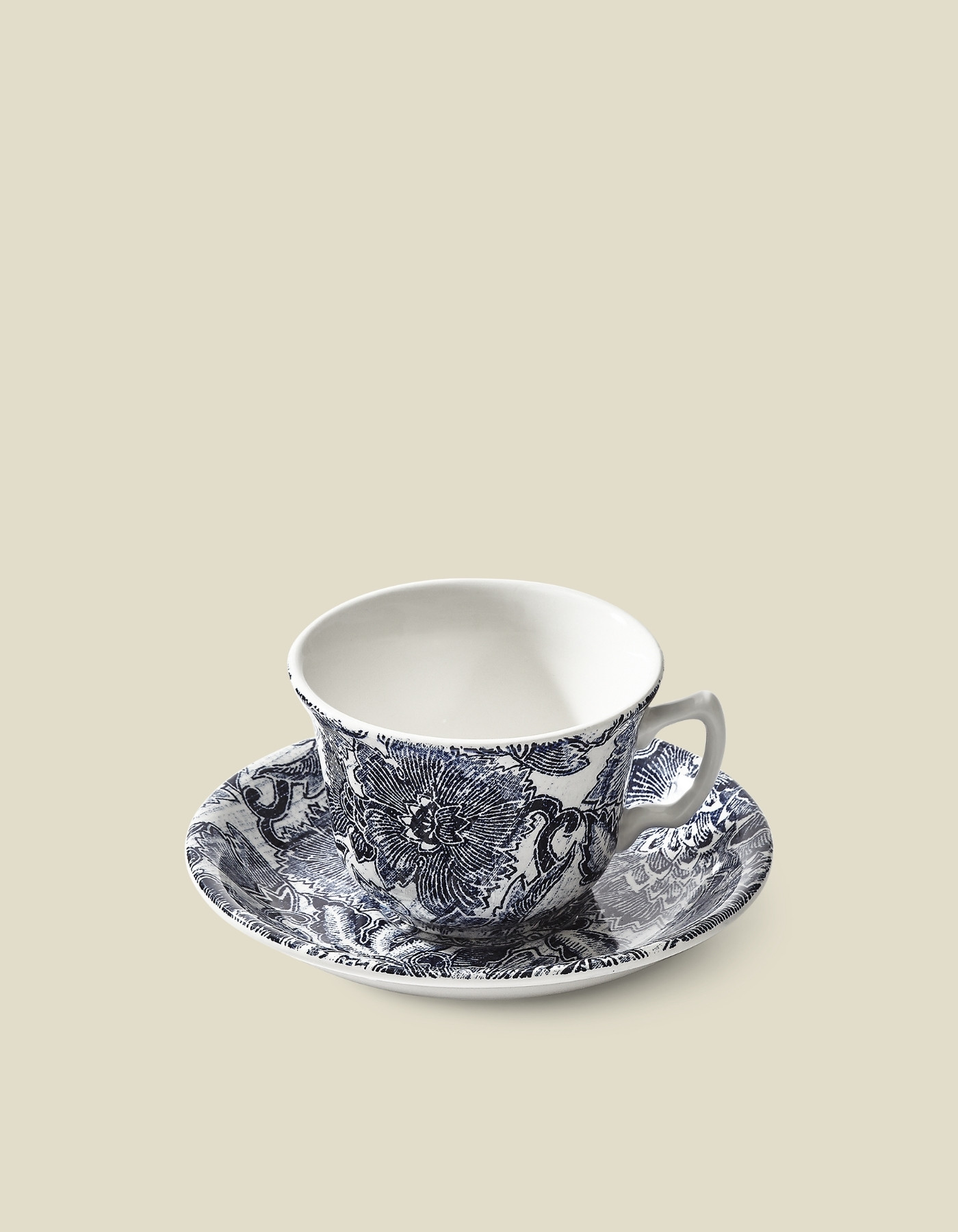 Faded Peony Teacup & Saucer